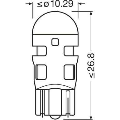 OSRAM LED W5W 12V 1W W2.1x9.5d LEDriving SL White 6000K
