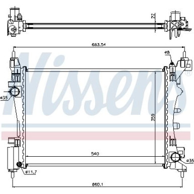 Wasserkühler PKW PEUGEOT BIPPER 1.4I 08 636005