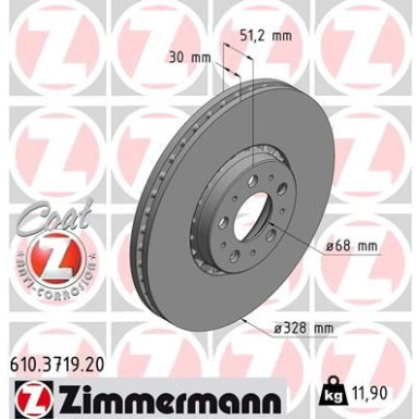 76 481 039 Bremsscheibe VA 610.3719.20 76 481 039 Bremsscheibe VA 610.3719.20