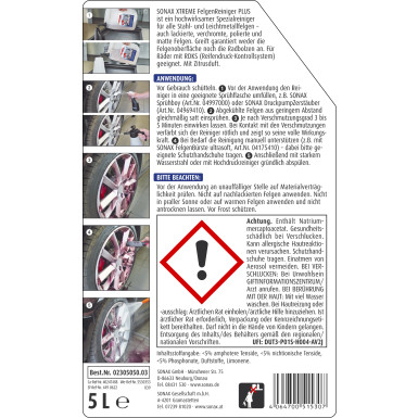 Sonax Xtreme Felgenreiniger PLUS 5L XTREME FelgenReiniger PLUS 02305050