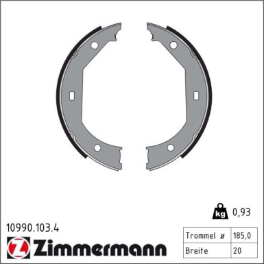 ZIMMERMANN Bremsbacken 10990.103.4 ZIMMERMANN Bremsbacken 10990.103.4