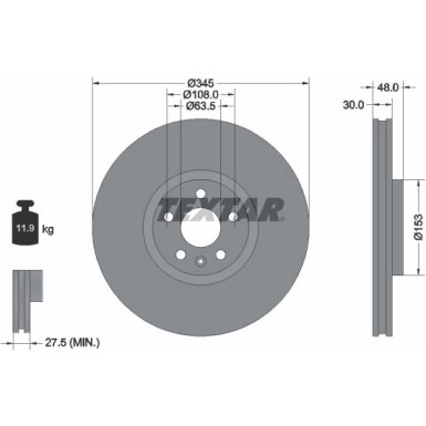 Bremsscheibe Volvo P. S90/V90/Xc60/Xc90 2.0 14 PRO+ 92289805