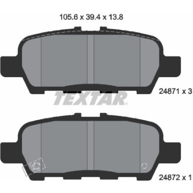 Bremsbelagsatz Suzuki T. Grand Vitara 05-/Juke/Murano 2487101 Bremsbelagsatz Suzuki T. Grand Vitara 05-/Juke/Murano 2487101