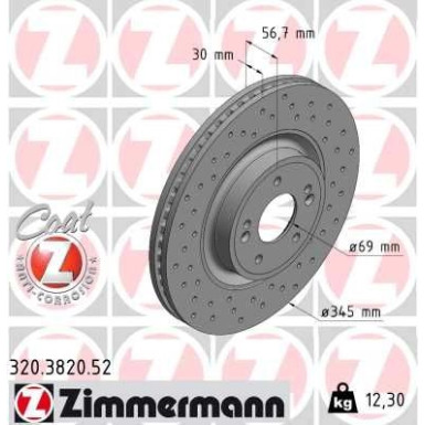 Bremsscheibe VA Sport KIA Stinger 17 SPORT Z 320.3820.52 Bremsscheibe VA Sport KIA Stinger 17 SPORT Z 320.3820.52