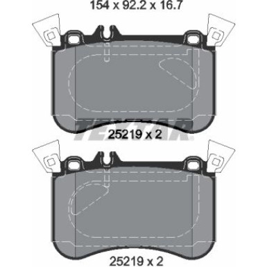 Bremsbelagsatz Db P. W176/X156 2.0 4Matic 13 2521905 Bremsbelagsatz Db P. W176/X156 2.0 4Matic 13 2521905