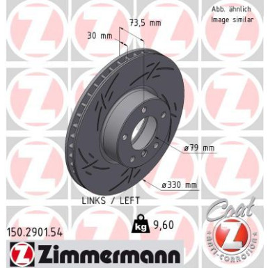 ZIMMERMANN Bremsscheibe 150.2901.54 BLACK Z ZIMMERMANN Bremsscheibe 150.2901.54 BLACK Z