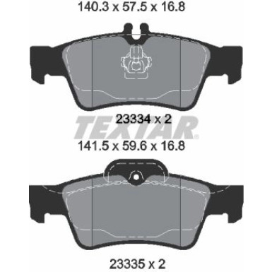 Bremsbelagsatz Db T. W211/W212/W220/W221/C219 2333403 Bremsbelagsatz Db T. W211/W212/W220/W221/C219 2333403