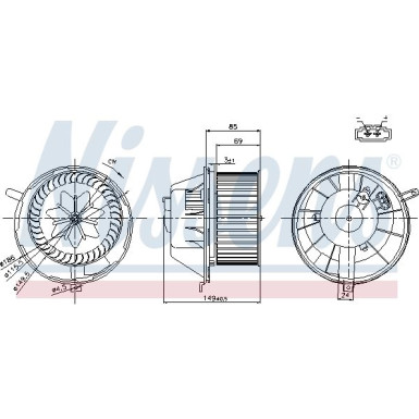 Innenraumgebläse SKODA Octavia (1Z3/1Z5) 04-13 87034