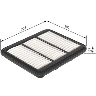 Luftfilter CHEVROLET,DAEWOO F 026 400 167