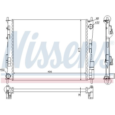 Wasserkühler PKW 67285
