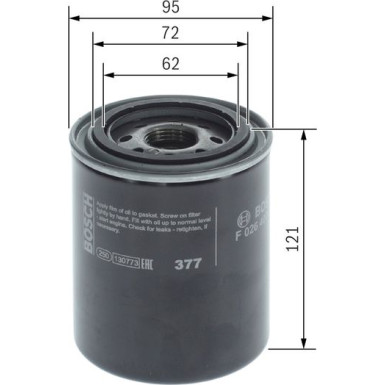 Ölfilter F 026 407 198 Ölfilter F 026 407 198