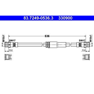 ATE Bremsschlauch 83.7249-0536.3