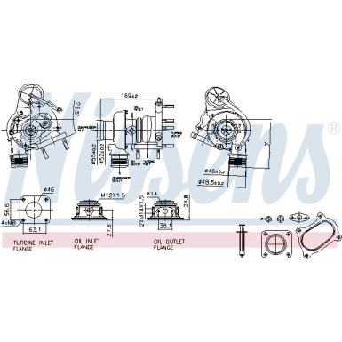 Nissens Turbo ALFA Mito,LANCIA,FIAT,OPEL 08 FACTORY NEW 93424