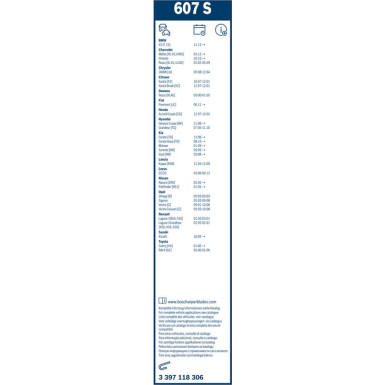 606 BOSCH Wischerblatt 3397118310