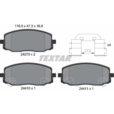 Bremsbelagsatz Kia P. Picanto 04-/I10 08 2427501 Bremsbelagsatz Kia P. Picanto 04-/I10 08 2427501