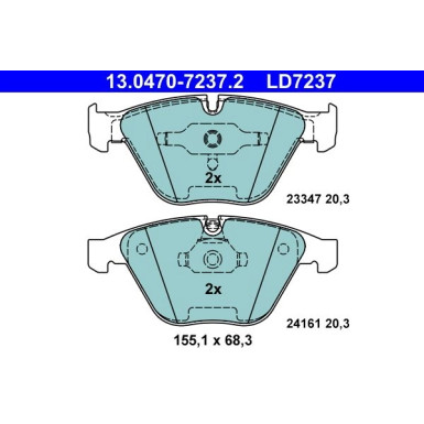 Bremsbelagsatz Bmw S. 3 (E90,E91,E92,E93) 3.0 04-13 Keramik 13.0470-7237.2 Bremsbelagsatz Bmw S. 3 (E90,E91,E92,E93) 3.0 04-13 Keramik 13.0470-7237.2