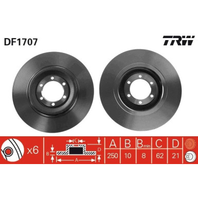 TRW Bremsscheibe DF1707