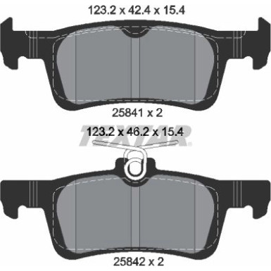 Bremsbelagsatz Peugeot T. 308 13- Für 249Mm Scheiben 2584101 Bremsbelagsatz Peugeot T. 308 13- Für 249Mm Scheiben 2584101