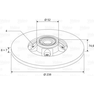 VALEO Bremsscheibe 197119