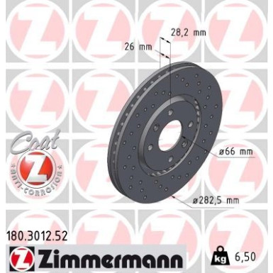 70 481 018 Sport Bremsscheibe VA Sport CITROEN Xantia,PEUGEOT 406 95 SPORT Z 180.3012.52