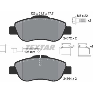 Bremsbelagsatz Ford P. Ka 1.3 Tdci 08 2476401