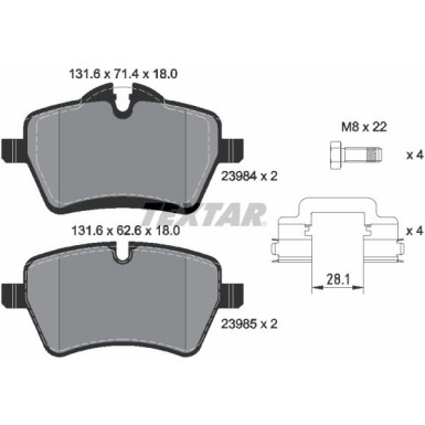 Bremsbelagsatz Mini P. Mini Cooper 10- Countryman 2398404