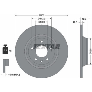 Bremsscheibe Vw T. A6 Allroad 07 PRO 92159503