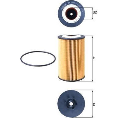 MAHLE Ölfilter OX 1161D MAHLE Ölfilter OX 1161D