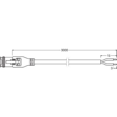 LEDriving Conn. Cable 300 DT AX OSRAM Arbeitsscheinwerfer Zubehör LEDriving® Connection Cable LEDPWL ACC 103