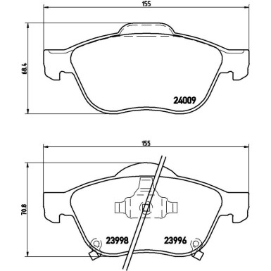 BREMBO Bremsklötze VA P 83 043