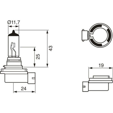 H11 12V 55W LONGLIFE DAYTIME BOSCH KFZ-GLUEHLAMPE Longlife Daytime BL 1987301340