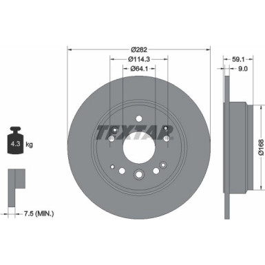 Bremsscheibe Honda P. Element 2.4 02-11 PRO 92261703