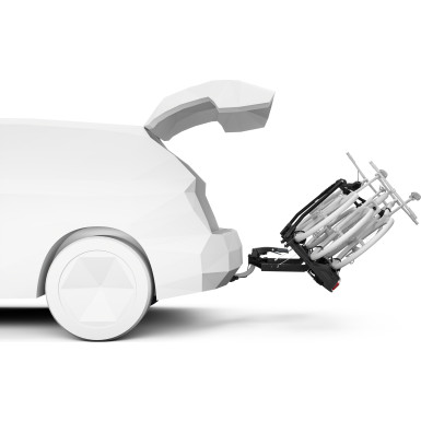 Thule VeloSpace 3 Plattform Fahrradträger für 3 Fahrräder an der Anhängerkupplung klappbar 9033100