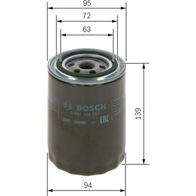 Ölfilter TOYOTA,FORD,DODGE,CHRYSLER 0 451 104 063