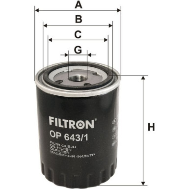 FILTRON Ölfilter OP 643/1 FILTRON Ölfilter OP 643/1