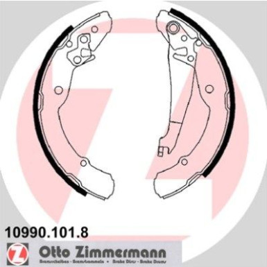 ZIMMERMANN Bremsbackensatz 10990.101.8 ZIMMERMANN Bremsbackensatz 10990.101.8
