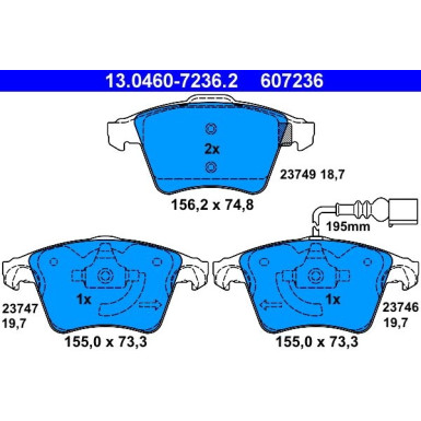 Bremsbelagsatz Vw P. T5 03-16 13.0460-7236.2