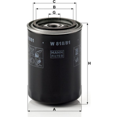 Mann & Hummel Ölfilter PKW TOYOTA W 818/81