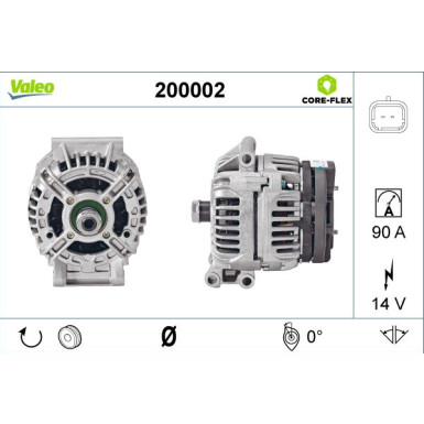 VALEO Generator 200002 VALEO CORE-FLEX VALEO Generator 200002 VALEO CORE-FLEX