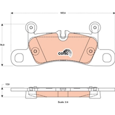 Bremsklötze HA PORSCHE Cayenne,VW Touareg 10 COTEC GDB1875