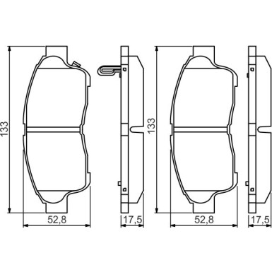 Bremsklötze CHEVROLET,OPEL,SAAB 0 986 424 124