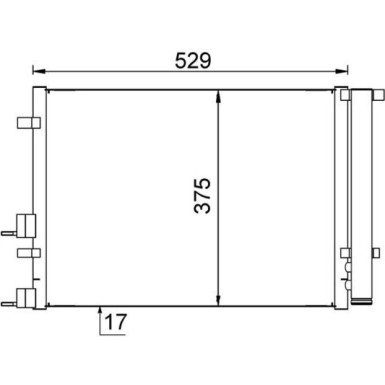 Kondensator, Klimaanlage BEHR AC 706 000S Kondensator, Klimaanlage BEHR AC 706 000S