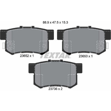 Bremsbelagsatz Honda T. Civic 01 Q+ 2365201