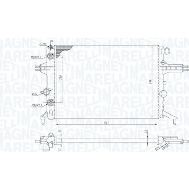MAGNETI MARELLI Kühler, Motorkühlung 350213192800 MAGNETI MARELLI Kühler, Motorkühlung 350213192800