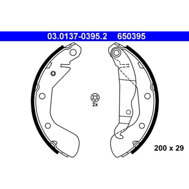 Bremsbackensatz 03.0137-0395.2 Bremsbackensatz 03.0137-0395.2