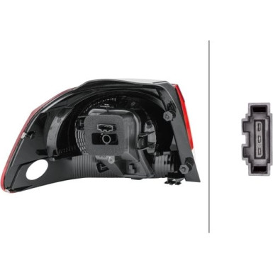 HECKLEUCHTE R 12 V HELLA VW GOLF VI GTI/GTD 10,08-11,12 2SD 009 922-141
