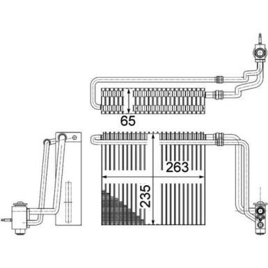 Verdampfer, Klimaanlage AE 107 000P Verdampfer, Klimaanlage AE 107 000P