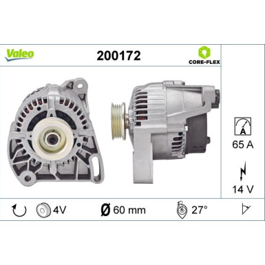 VALEO Generator 200172 VALEO CORE-FLEX VALEO Generator 200172 VALEO CORE-FLEX