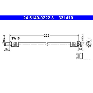 Bremsschlauch 24.5140-0222.3
