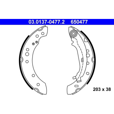 Bremsbackensatz 03.0137-0477.2